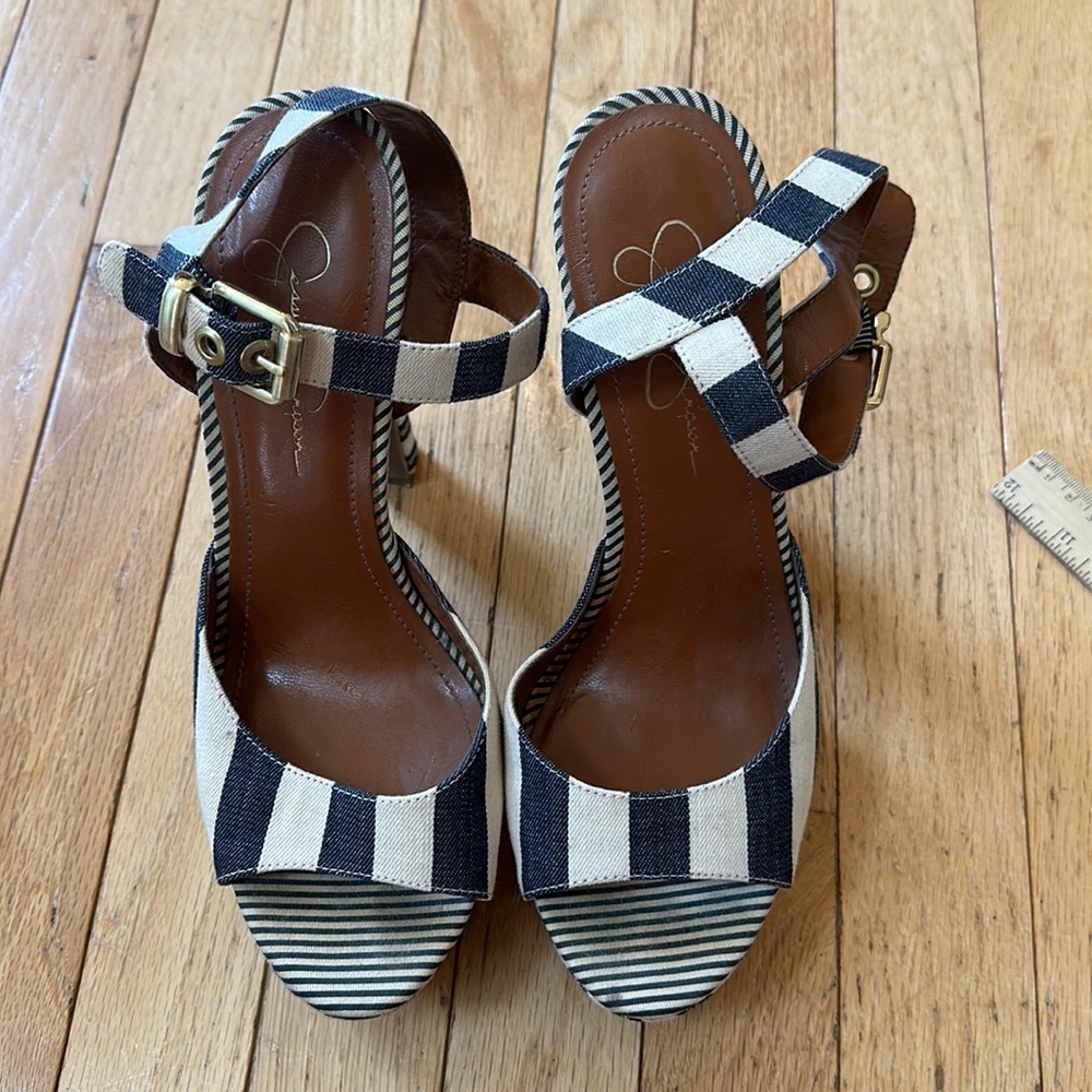Jessica Simpson Striped Platform Sandals - Picture 5 of 5